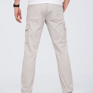 Pantalones Cargo de Lona Estilo Safari para Hombre, 100% Algodón, Ecológicos, de Secado Rápido, Resistentes al Viento, Antiarrugas, Cintura Media, Cierre con Cordón - Product Image 6