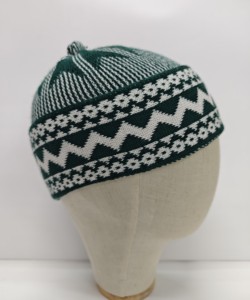 Chapeau de prière musulman brodé de qualité supérieure, en coton tricoté 100%, taille personnalisée, disponible en plusieurs couleurs, idéal pour les voyages. - Product Image 2