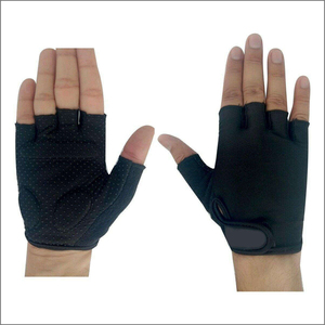 Fabricant OEM, gants de vélo unisexes sans doigts, amortissants, demi-doigts, polyester, qualité supérieure, Pakistan - Product Image 3