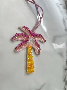 SHANNON'S JEWELRY BAR Hand Embroidered Woven Felt Fruit Pattern Customized Shape Eco Friendly Carabiner Keychain <b>Bag</b> <b>Charm</b> - Product Image 4