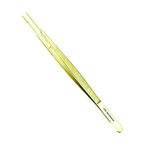 เครื่องมือแพทย์สแตนเลสคุณภาพสูง 1 x 2 ซี่ฟัน ยี่ห้อ Gerald รุ่น Tissue Forceps ขนาด 7 นิ้ว แบบโค้ง สำหรับการผ่าตัด - Product Image 1