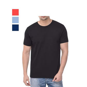 Camiseta de Cuello Redondo para Hombre, de Algodón Transpirable, Teñida en Color Sólido, con Logotipo Personalizado al por Mayor, Precio de Fábrica, Suministro al por Mayor OEM, Exportación - Product Image 4