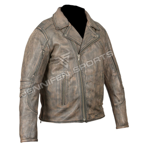 Chaquetas de Motociclista Personalizadas OEM de Alta Calidad, Ropa Original para Hombre, Chaquetas Ajustadas de Piel de Oveja Genuina - Product Image 3