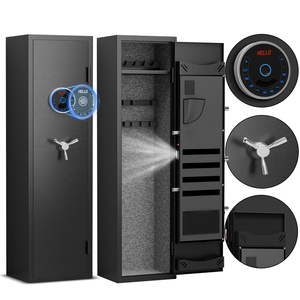Durable Large Biometric Personal Cabinet High Security Steel <strong>Gunsafe</strong> Box with Fingerprint <strong>Lock</strong> and Key Access - Product Image 1