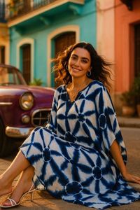 Vestido de Rayón Elegante Estampado Premium para Descanso en Interiores, Elegancia Diaria, Precio de Oferta por Proveedor - Product Image 3