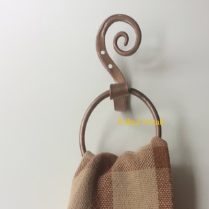 Anillo para Toallas de Hierro Forjado a Mano, Estilo Rústico, para Baño, de Hierro Forjado, Montado en la Pared, Estilo Clásico de Ferretero - Product Image 5
