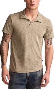 Men's Casual Solid Custom Logo Short Sleeve Workout T-Shirt Eco-Friendly Breathable Cotton/Polyester Fabric Plus Size Options - Product Image 5