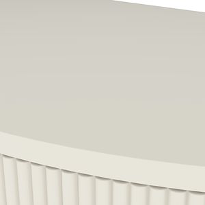 Mesa Consola Blanca Cremosa Hecha a Mano con Diseño Único de Ondas, Mesa Auxiliar con Espejo y 2 Espacios de Almacenamiento - Product Image 6
