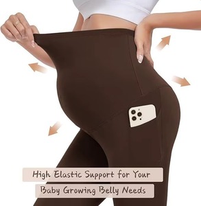 Leggings de Yoga de Cintura Alta al por Mayor, 2 Piezas con Bolsillos, Suaves, Ligeros, de Secado Rápido, Elásticos, Pantalones de Yoga y Maternidad para Mujer - Product Image 3