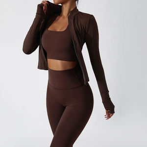 High Quality Women's 2-Piece Seamless Yoga Set for Gym Fitness Custom Logo Contrast Color Quick Dry Breathable - Product Image 3