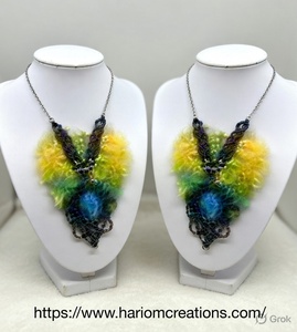 สร้อยคอทำมือสไตล์มาคราเม่ ประดับมุกน้ำจืด ดีไซน์ผีเสื้อทองแดง ปรับขนาดได้ สไตล์พุทธ  สำหรับทุกเพศ ขายส่ง - Product Image 5