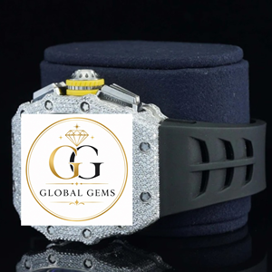 Indian Manufacture Elegant Design Gold Diamond Watch Winding Mechanism and Stunning Sparkling Diamonds for Worldwide Supply - Product Image 4