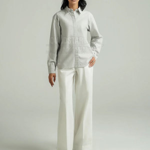 Ropa Casual Sostenible para Mujer, Tops Ligeros 100% Algodón, Material Duradero, Diseño Simple, Logotipo Frontal, Antiarrugas, Transpirable - Product Image 4