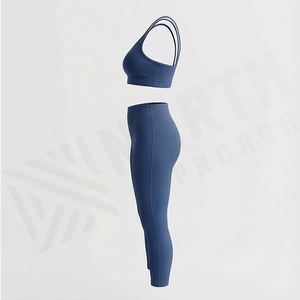 Ensemble de vêtements de sport pour femmes, personnalisé, sans couture, léger, pour la gym, le yoga, l'entraînement athlétique, la course à pied, les exercices, les vêtements de sport - Product Image 3