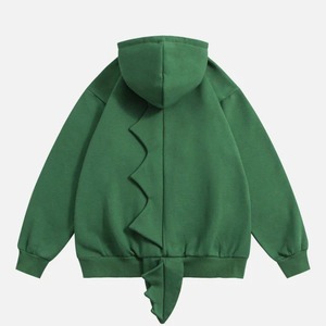 เสื้อแจ็คเก็ตผ้าฟลีซคอตตอน 330 กรัม แบบสปอร์ต ปรับแต่งได้ ใส่ได้ทั้งชายและหญิง สำหรับฤดูใบไม้ร่วง มีซิปและฮู้ดเรียบง่าย ผ้าถักแบบลำลอง - Product Image 2