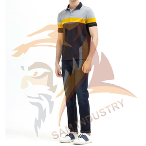 เสื้อโปโลผู้ชายผ้าฝ้ายคุณภาพสูงแบบลำลองสั่งทำได้  ผ้าฝ้าย 100% ยืดได้ ทรงเข้ารูป - Product Image 3