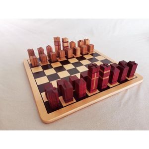 Artistic Designer <b>Wooden</b> <b>Chess</b> <b>Board</b> Inspired Home Decor Gift for Office - Product Image 4