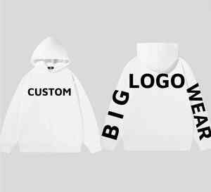 Sweat-shirt à capuche oversize à manches longues avec tissu confortable, logo personnalisé, coupe ample, grandes lettres, décontracté, hiver - Product Image 1