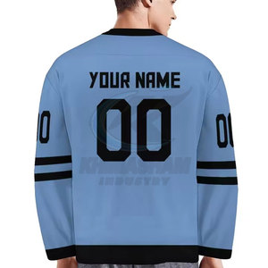 เสื้อฮอกกี้น้ำแข็งแขนสั้นสำหรับผู้ใหญ่ขายดีที่สุด ชุดทีม 100% โพลีเอสเตอร์ แห้งเร็ว ระบายอากาศได้ดี เหมาะสำหรับฤดูร้อน - Product Image 3