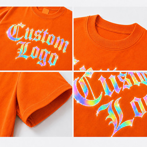 เสื้อยืดโอเวอร์ไซส์สะท้อนแสงสีรุ้งสำหรับผู้ชาย |   เสื้อยืดกราฟิกสตรีทแวร์ผ้าฝ้าย 100% |   คอกลมแขนสั้น 220 กรัม พิมพ์ลายดิจิตอลด้านหน้า - Product Image 5