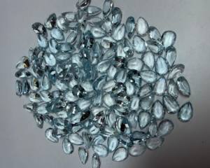 Piedra Preciosa de Aguamarina Natural AAA+++ Corte Esmeralda en Forma de Pera 6x9MM Facetada |   Piedra de Aguamarina Azul Suelta para Joyería y Venta al por Mayor - Product Image 5