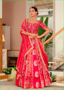 Conjunto de Lehenga Rani Sa con Blusa, Hermosa Colección de Lehenga Choli Tradicional para Bodas, en Tendencia - Product Image 6