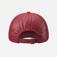 Gorras de Béisbol Impermeables con Textura de Cuero Rojo, Sombrero Unisex de Primera Calidad, Ventilado, Ajustable, Moderno, A1