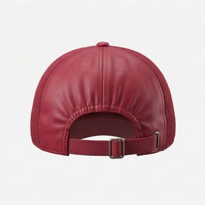 Gorras de Béisbol con Textura de Cuero Rojo, Gorra Unisex de Primera Calidad, Gorra Ventilada al por Mayor, Diseño Moderno y Premium A1 - Product Image 2