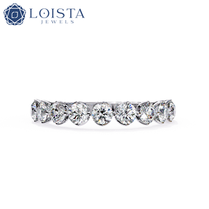 Bague de fiançailles solitaire en or blanc 18 carats avec diamant de laboratoire pour femme, coupe ronde brillante de luxe - Product Image 5