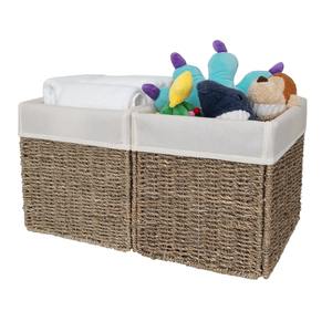 Foldable <b>square</b> seagrass <b>basket</b> Handmade Storage <b>Basket</b> Wholesale eco-friendly Made in Vietnam - Product Image 1