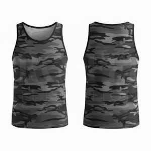Camisetas Deportivas de Entrenamiento OEM Personalizadas, Camisetas sin Mangas de Camuflaje, Transpirables, de Algodón, Casuales, Ligeras, para Verano - Product Image 3