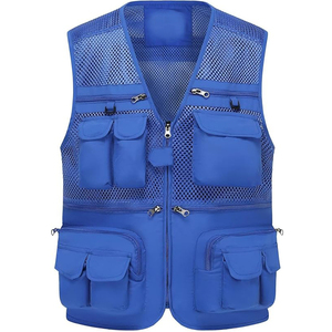Gilet de chasse d'automne pour hommes, léger, imperméable, respirant, en maille, multi-poches, en tissu Oxford, imprimé animal, softshell, pour l'extérieur - Product Image 5