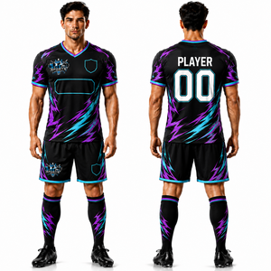 ชุดฟุตบอลคุณภาพสูง เสื้อโพลีเอสเตอร์แขนสั้นสำหรับฝึกซ้อมและแข่งขัน ราคาสมเหตุสมผล - Product Image 1