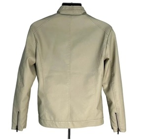 Chaqueta de Cuero Estilo Americano para Hombre, Chaqueta de Motociclista Vintage - Product Image 3