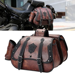 Alforjas Universales Erni Sports de PU de 25L con Portavasos para Harley Sportster Softail, Equipaje Lateral de Viaje - Product Image 1