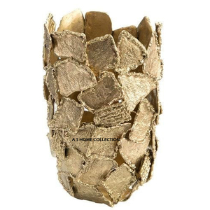 Top Quality Amazing Design Stainless Steel Metal <b>Round</b> Shaped Gold Antique Finished <b>Brush</b> Holder Excellent Quality - Product Image 5