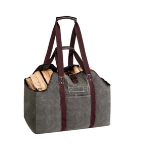 Bolsas de almacenamiento de leña de madera Premium Bolsas de lona Bolsas de transporte con asas - Product Image 1