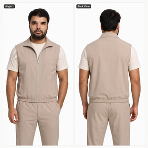 Veste sans manches légère en laine pour homme, style décontracté, personnalisable, pour l'automne, service OEM - Product Image 2