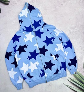Sudadera con capucha unisex azul lisa con cremallera, corte oversize, forro polar casual, anti-bolitas, manga raglán, para invierno - Product Image 6