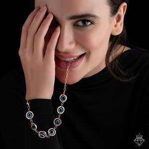 PRAO Evil Eye Gold Bracelet Pieza de joyería elegante - Product Image 3