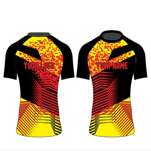 Rashguard de Compression MMA et Jiu Jitsu Haute Qualité Extensible 4 Directions Anti-Dérapant à Manches Courtes en Polyester Spandex pour Fitness - Product Image 6