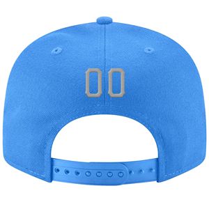 Casquette Snapback Bleue à 6 Panneaux avec Logo Brodé Gris et Blanc Unisexe Décontractée Réglable pour Activités de Plein Air, Fêtes et Voyages - Product Image 3