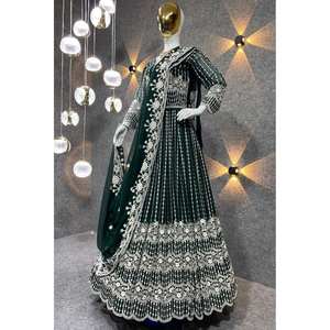 ชุดที่สง่างามและกางเกง anarkali ที่สวยงามพร้อม dupatta สำหรับงานปาร์ตี้ - Product Image 4