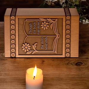 Luxury Wooden Urn Box with Polished Surface Premium Hardwood Cremation Urn for Ashes by AYAANS - Product Image 5