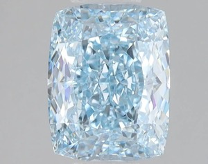 Diamant bleu synthétique de laboratoire, taille coussin allongée, de 1,00 à 5,00 carats, bleu fantaisie, certifié, clarté VVS VS - Product Image 1