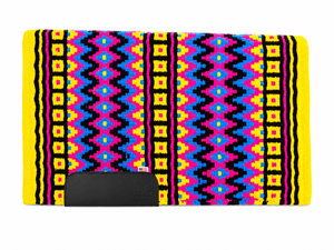 Manaal Enterprises Colorful Patterned Cotton Western Saddle <b>Pad</b> Fleece Lined Polyester Filling Riding Blanket All-Purpose <b>Pad</b> - Product Image 1
