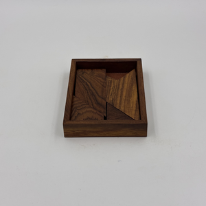 Jeu de puzzle rectangulaire en bois artisanal en bois de rose indien, casse-tête éducatif, jouet compact de voyage, cadeau - Product Image 3
