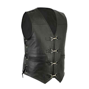 Gilet en cuir pour homme, style streetwear, haute qualité, imperméable, coupe-vent, respirant, séchage rapide, personnalisable, durable, vente en gros - Product Image 2