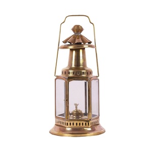Lanterne marine en laiton massif de style antique, faite à la main, pour décoration intérieure, lampe à huile vintage suspendue, prix bas - Product Image 1