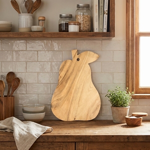 Tabla de Madera de Suar de Grado Alimenticio, Forma de Pera, Pequeña, Natural, Sin Barnizar, Bandeja para Servir, Artesanía de Bali Hecha a Mano, Utensilios de Cocina, Regalo de Madera - Product Image 2